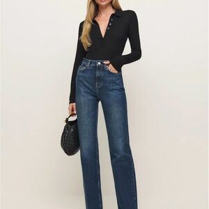 Brand New Wilder Stretch High Rise Wide Leg Jeans in Mellusine